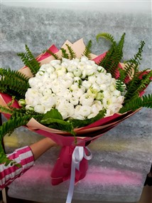  Kundu Çiçek Siparişi Beyaz Piony ( ŞAKAYIK ) Buketi